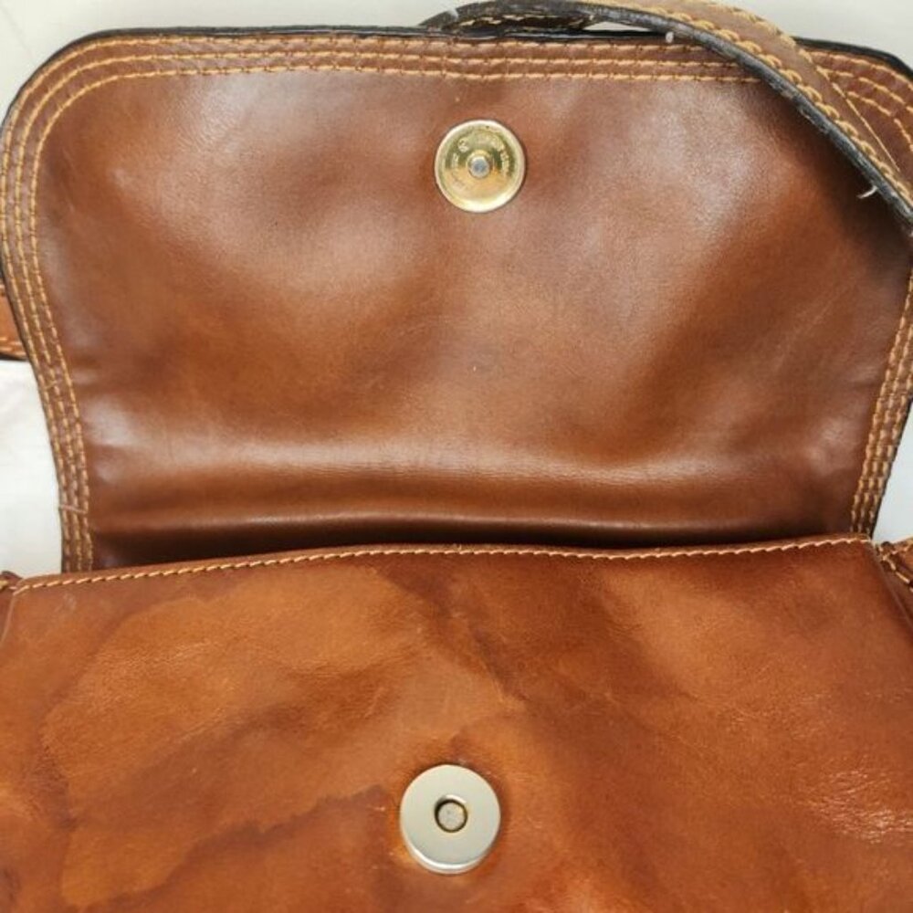Engs Burg VTG 70s leather shoulder purse - Picture 8 of 15